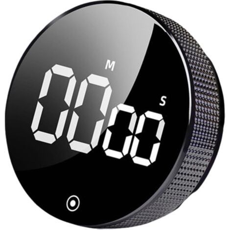 BUNTHAUS Minuteur de cuisine magnétique avec écran LCD, compte à rebours numérique rotatif, grand écran, réveil de cuisine silencieux pour pâtisserie, étude, fitness, bureau (1/5)