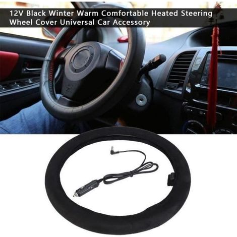 CW01461-Couvre Volant Chauffant Accessoires de Voiture Universels Confortable pour Hiver 12V---SHY