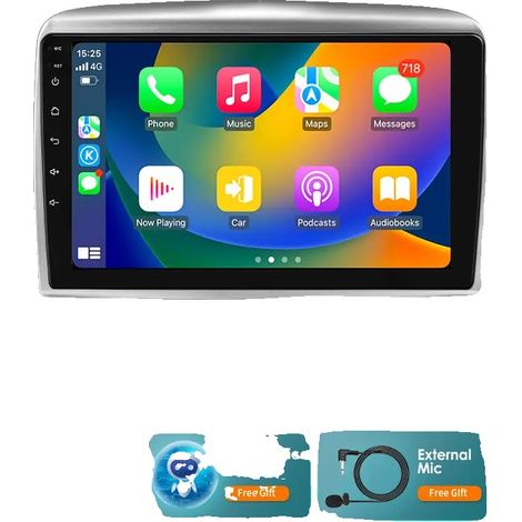 Sistema di navigazione CarPlay, touchscreen, compatibile con Lancia Ypsilon 2006-2011, P3-CP IA (1/2)
