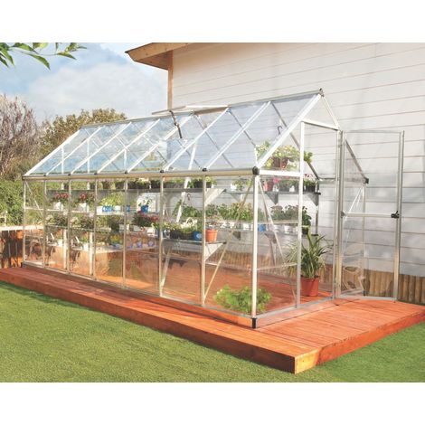 Canopia Harmony Trasparente Serra Da Giardino in Policarbonato 426X185X208 cm  Argento