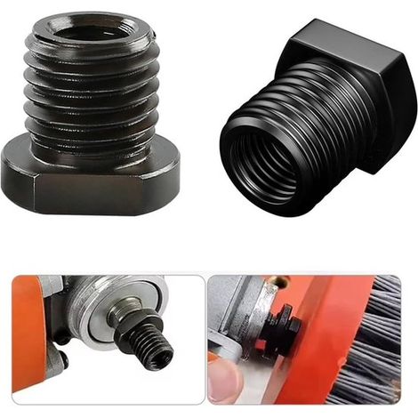 Set aus 2 Winkelschleifern für M10 bis M14-Aufnahme M10 bis M16-Gewindewellenadapter für Diamantpolierscheiben Stützteller und Bohrmaschine Rot (1/5)