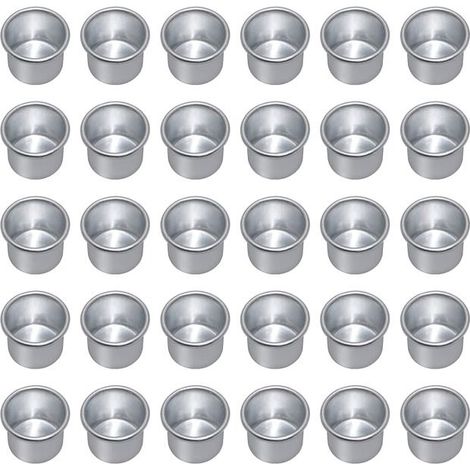 Bougies pour Bougies Coniques, Bougeoirs, Bougies Chauffe-Plat, Bougies de Table à InséRer, Bougeoirs 30Pcs Argent (1/4)