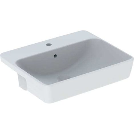 Geberit VariForm Halbeinbauwaschtisch quadratisch, 550x450mm, mit (1/5)