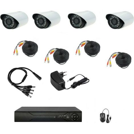 Kit Videosorveglianza 2MP AHD 4 Telecamere DVR 4 Canali H.264 5G Infrarossi 1454 (1/4)