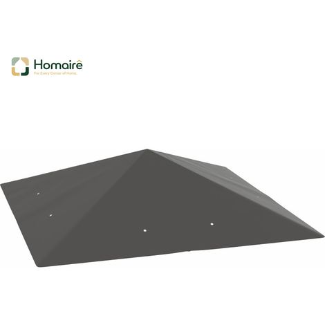 HOMAIRE Ersatzdach Pavillon 3x3m wasserabweisend UPF30+ Oxford-Stoff 370g/m² Grau