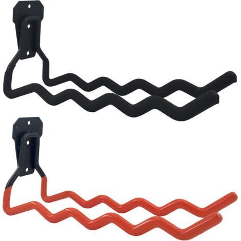 Crochets de rangement pour outils de garage, lot de 2 crochets ondulés robustes en acier de 30,5 cm, fixation murale pour pneus de voiture, échelles, chaises, outils électriques et outils de jardinage (1/4)