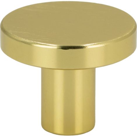 Runder Möbelknopf, Metall, 2,5 cm, gebürstetes Gold (1/4)