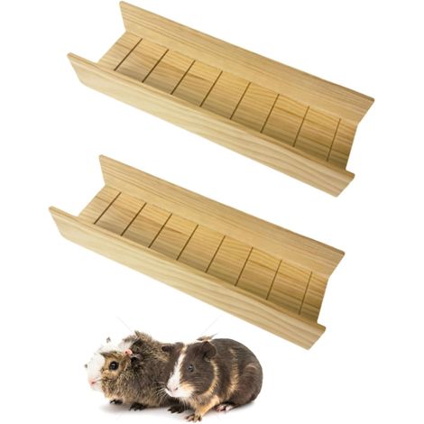 2Pcs Guinea Pig Climbing Ramp Wooden Bridge Pet Climbing Toy for Hamsters Guinea Pigs Rats Chinchillas Squirrels Accessories (1/5)