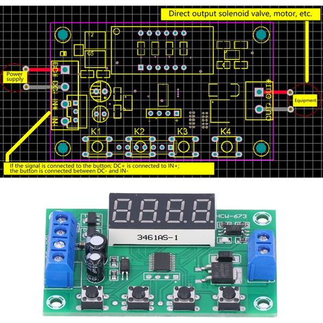 Einkanaliges Auslöseverzögerungsrelaismodul, 7-24V Leistungs-MOSFET-Feldeffekttransistor-Schaltmodul (1/5)