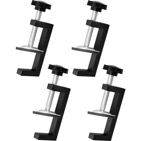 4 Pièces Serre Joint Kit, Plage de Serrage 10-57mm Pince G Réglable, Serre Joint Menuisier Clip de Fixation, Outils Accessoires pour Pince de Table, Convient pour la Fixation Du Bois, Des Tables (1/5)