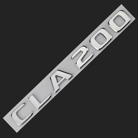 (Chrome) Logo CLA 200 en ABS noir 3D, autocollant emblème CLA200, badge de coffre compatible avec Mercedes Benz CLA200 W117 C117 W118 C118 (1/5)
