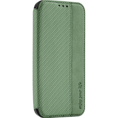 Leder-Wallet-Hülle – Kompatibel mit iPhone 14 – 2 Kartenfächer – Münzfach – Integrierte Schutzhülle (1/5)