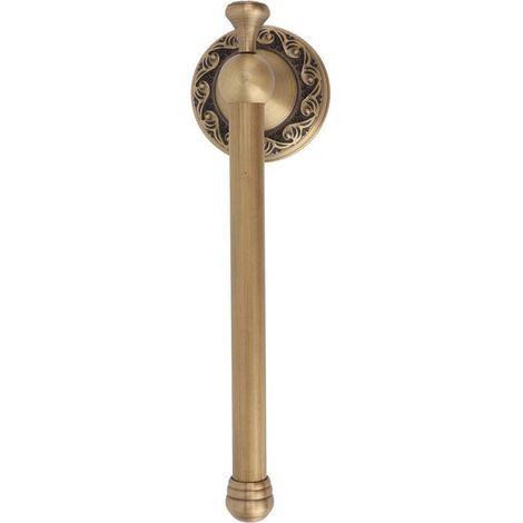 Vintage-style toilet paper holder - - Brass - 21 cm - 295 g (1/5)