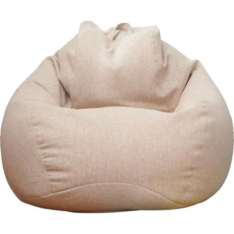 Nouveau pouf extra large, housse de canapé, fauteuil relax d'intérieur pour adultes et enfants - Prix promotionnel - 100 x 120 cm - Kaki (1/5)