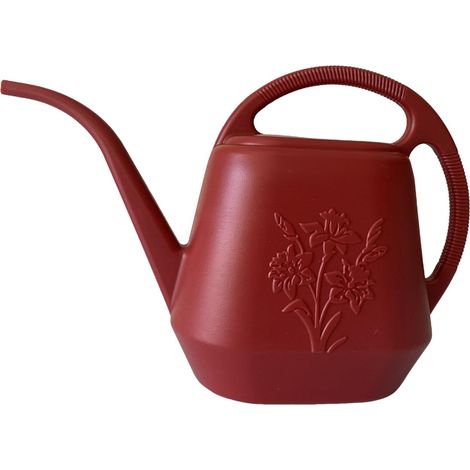4L Grande capacité arrosoir Pot Long Bec Bouilloire pour intérieur extérieur Jardin Plantes Fleur succulente bonsaï Plante pulvérisateur - en Plastique - pour l'intérieur et l'extérieur (Red)