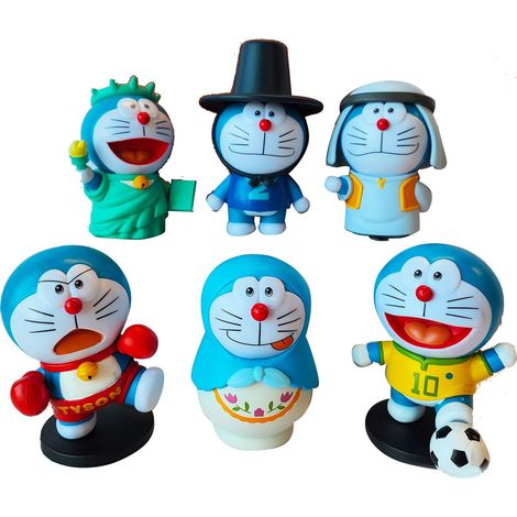 niedliche blaue Katzenfiguren aus PVC, beliebte japanische Anime-Kollektion für Kinder und Erwachsene (1/5)