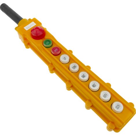 BeMatik - Boîte de commande avec 2+2+2 boutons poussoirs momentanés et 2 interrupteur et urgence série COB (1/5)