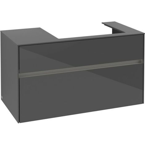 VB Waschbeckenunterschrank Collaro C018B0 1000x548x500mm Eckig Glossy Grey (1/3)