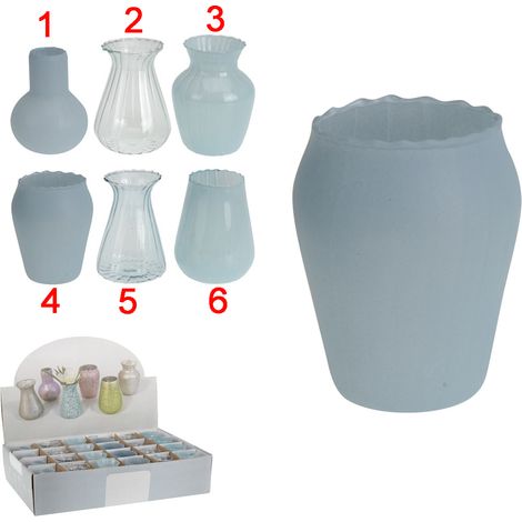 VASO PICCOLO D.8 CM IN VETRO BLU