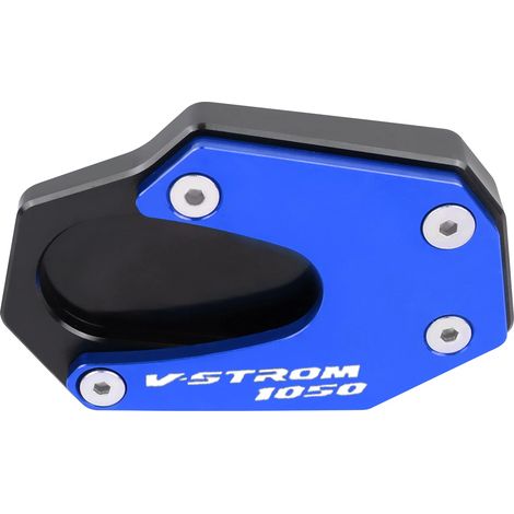 (Bleu) Compatible avec la béquille SUZUKI DL1050 V-Strom 1050 Vstrom DL 1050 XT DL1050XT 2020-2023 - Plaque de support d'extension de béquille latérale usinée CNC maxpower (1/4)