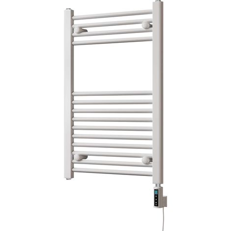 Zennor - White Electric Towel Rail H800mm x W500mm Straight 300w Thermostatic WIFI (1/3)