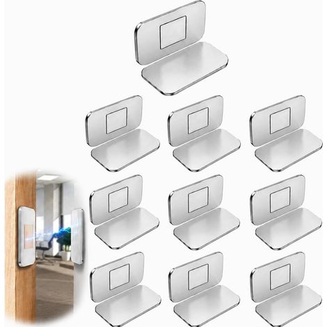 10 Paquets Aimant Porte Placard,Loqueteau Magnétique Ultra Fin avec Adhésif (1/5)