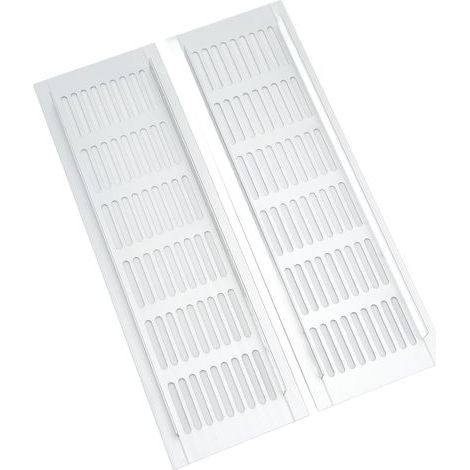 Lüftungsgitter aus Aluminiumlegierung, silberfarben, rechteckig, 80 x 250 mm / 3,14 x 9,84 Zoll, zur Wärmeableitung, für Schränke, Wohnmobile und Camper. (1/5)