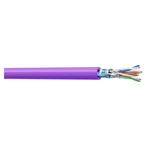 Câble Ethernet catégorie 6a F/FTP CAE Multimedia Connect, Violet, 100m LSZH Sans terminaison LSZH ( Prix pour Bobine de 100 Mètres )
