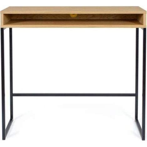 Bureau Design "Frame" 100cm Chêne & Noir (1/3)