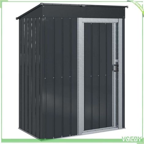 Cabanon de jardin - FAFEICY - 42011291 - Anthracite - 137x81x180 cm - Métal résistant aux intempéries