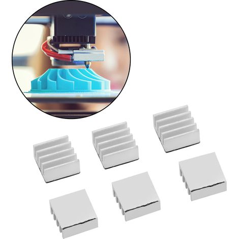 Lot de 10 dissipateurs thermiques adhésifs en aluminium pour puces, dissipation thermique rapide, pour imprimante 3D A4988 (1/5)