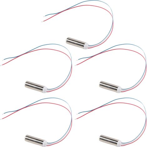 Moteur de Vibration étanche 5 Pièces, Moteur sans Noyau de Vibration, Moteur Vibrant, Moteur de Vibration Micro Cylindrique étanche 14500 Tr/min pour Masseur (1/5)