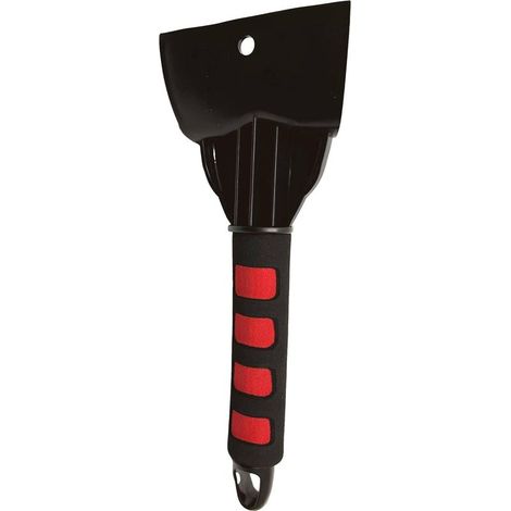 Grattoir à Glace pour Voiture, SUV et camionnette, raclette Givre Robuste pour dégivrer Les Pare-Brise et Les vitres de Voiture, idéal pour l'hiver Contre la Glace et la Neige - Rouge/Noir (1/5)