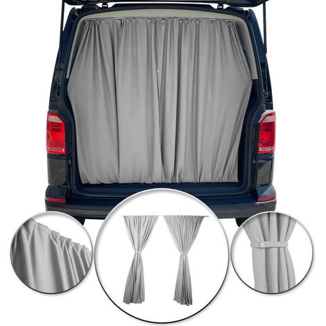 Rideaux De Porte Hayon pour VW Crafter H3 Gris Tissu (1/5)