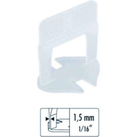 BASE LIVELLANTE CON FERITOIA PER CUNEO H. mm 12 - fuga 1,5 mm - cf. 500 pz