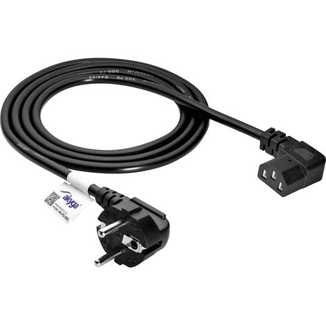Câble de raccordement Akyga alimentation [1x Prise mâle + contact de protection - 1x Secteur femelle