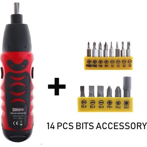 EASYCOMFORT Mini tournevis électrique, outils électriques, à piles, sans fil, jeu d'outils de forage (1/5)