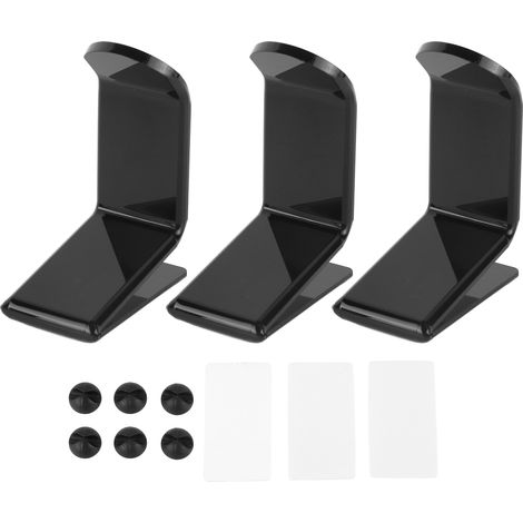 3-teiliger, wandmontierter Gamecontroller-Halter aus schwarzem Acryl, Aufbewahrungsmöglichkeit unter dem Schreibtisch für Spielkonsolen, stilvolles Aufbewahrungsregal. (1/5)