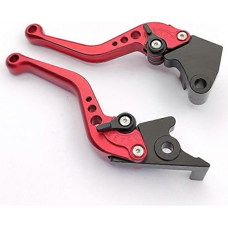 Pour moto Kawasaki ZX-25R, poignée de frein, d'embrayage et de klaxon (tige courte rouge) (1/5)