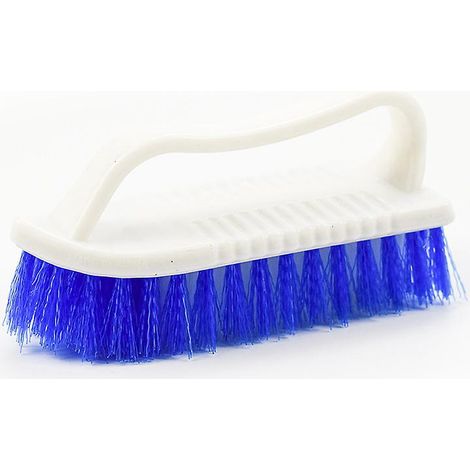 une Brosse  Cheveux Douce Bleue Et Blanche Avec Manche, 6 Cm  5 Cm  14 Cm Brosse  Chaussures Brosse De Nettoyage Domestique (1/5)