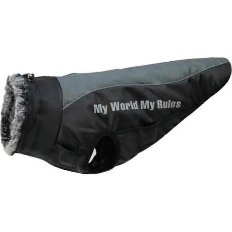 Vêtements d'hiver imperméables pour grands chiens, vêtements chauds avec col en fourrure pour grands chiens, veste pour Labrador Husky XL bs (1/5)