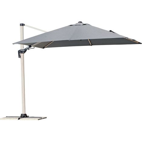 Ombrellone professionale in Alluminio Effetto Legno 3 x 3 Metri Ombrellone Bar e Bed and Breakfast con Palo Laterale (1/4)