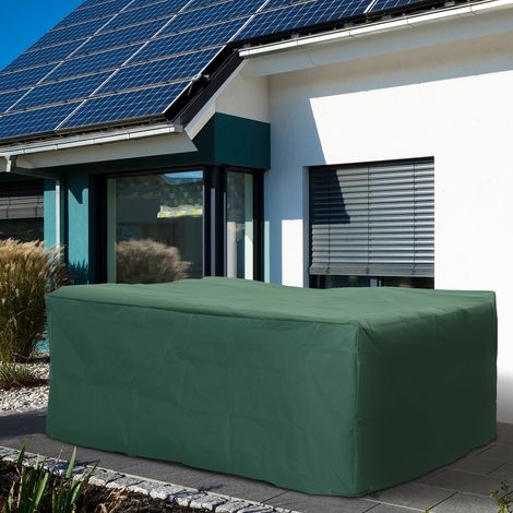 Outsunny Wasserdichte Schutzhülle für Gartenmöbel, 600D Oxford-Gewebe, rechteckige, wasserdichte Outdoor-Plane, 210 x 140 x 80 cm (L x B x H), Grün