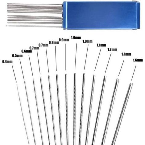 Lime Aiguille - 13 Diametres Acier Inoxydable - Pour Rainures Sillet Guitare Et Ukulele - Lot De 1 (1/4)