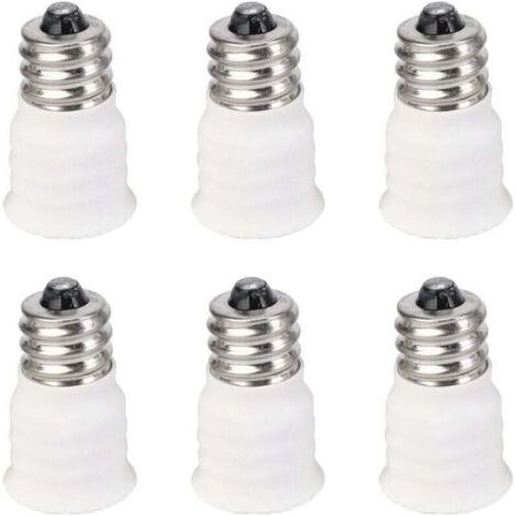6-Pack E12 à E14 Blanc Lampe LED Convertisseur LED , XU,Support de LumièRe Adaptateur Lampe Socket Changer Haute Qualité - (1/4)