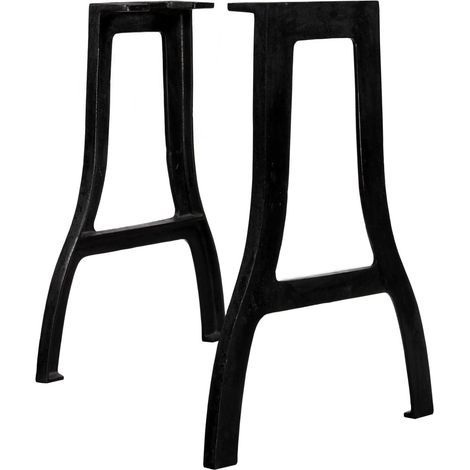 Pieds de table à manger, 2 pièces, en forme de A, en fonte