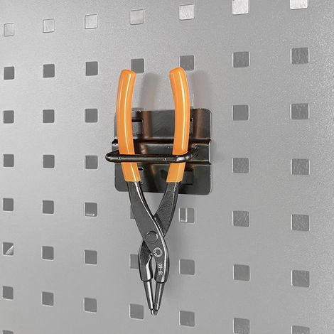 Gancio asolato porta pinza ARR-GAN-PS per pannelli porta attrezzi - compatibile con arredo officina ARR-OFF
