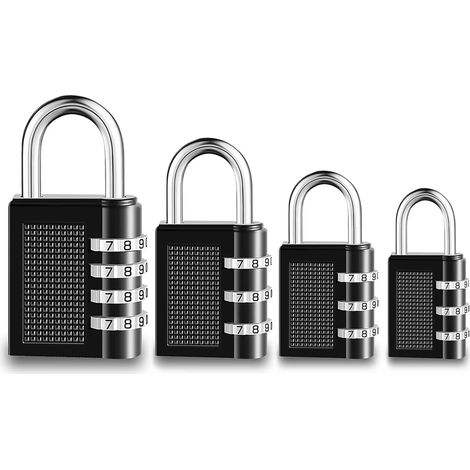 Cadenas à combinaison, jeu de 4 cadenas (1/4)