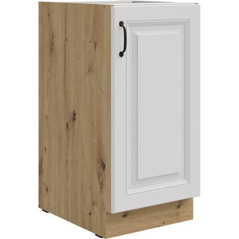 Unterschrank 40 cm Stilo Weiß + Eiche Artisan Küchenzeile Küchenblock Küche (1/4)
