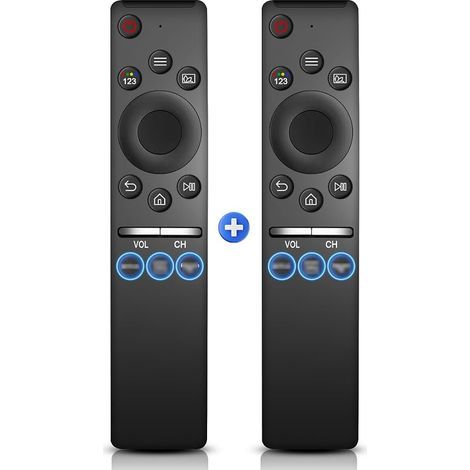 Set di 2 telecomandi universali per tutti i televisori Samsung LED QLED UHD Frame Solar 4K 8K Smart TV. Telecomando originale con pulsante di scelta rapida. (1/5)